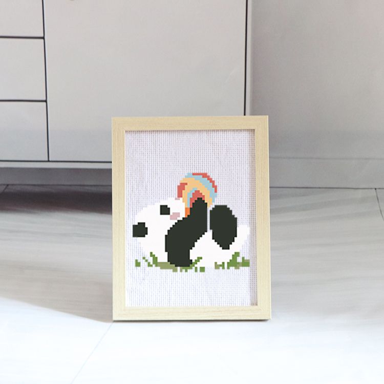 DIY Cute Panda Cross Stitch Frame