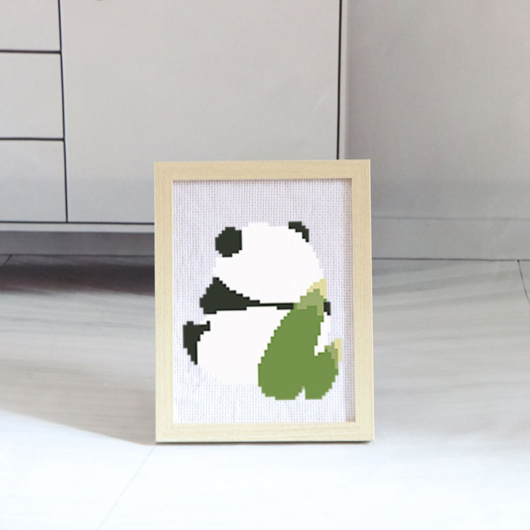 DIY Cute Panda Cross Stitch Frame