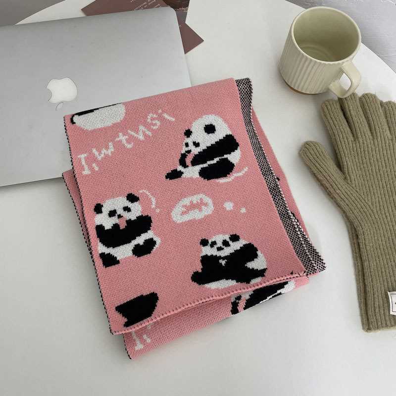 Cute Cartoon Panda Scarf - Warm Autumn/Winter Neck Warmer for Students and Couples