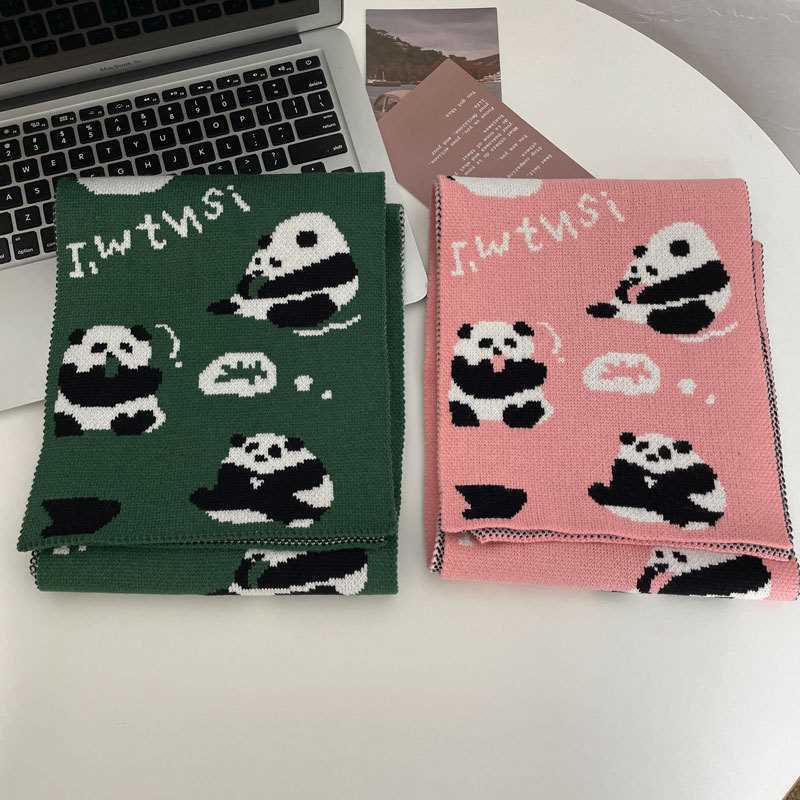 Cute Cartoon Panda Scarf - Warm Autumn/Winter Neck Warmer for Students and Couples