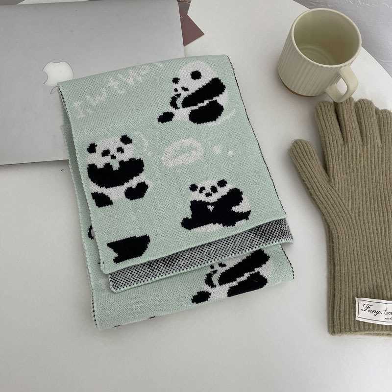 Cute Cartoon Panda Scarf - Warm Autumn/Winter Neck Warmer for Students and Couples