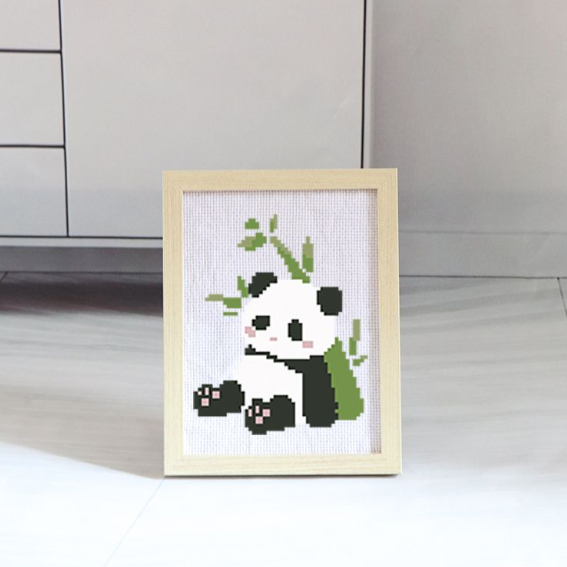 DIY Cute Panda Cross Stitch Frame