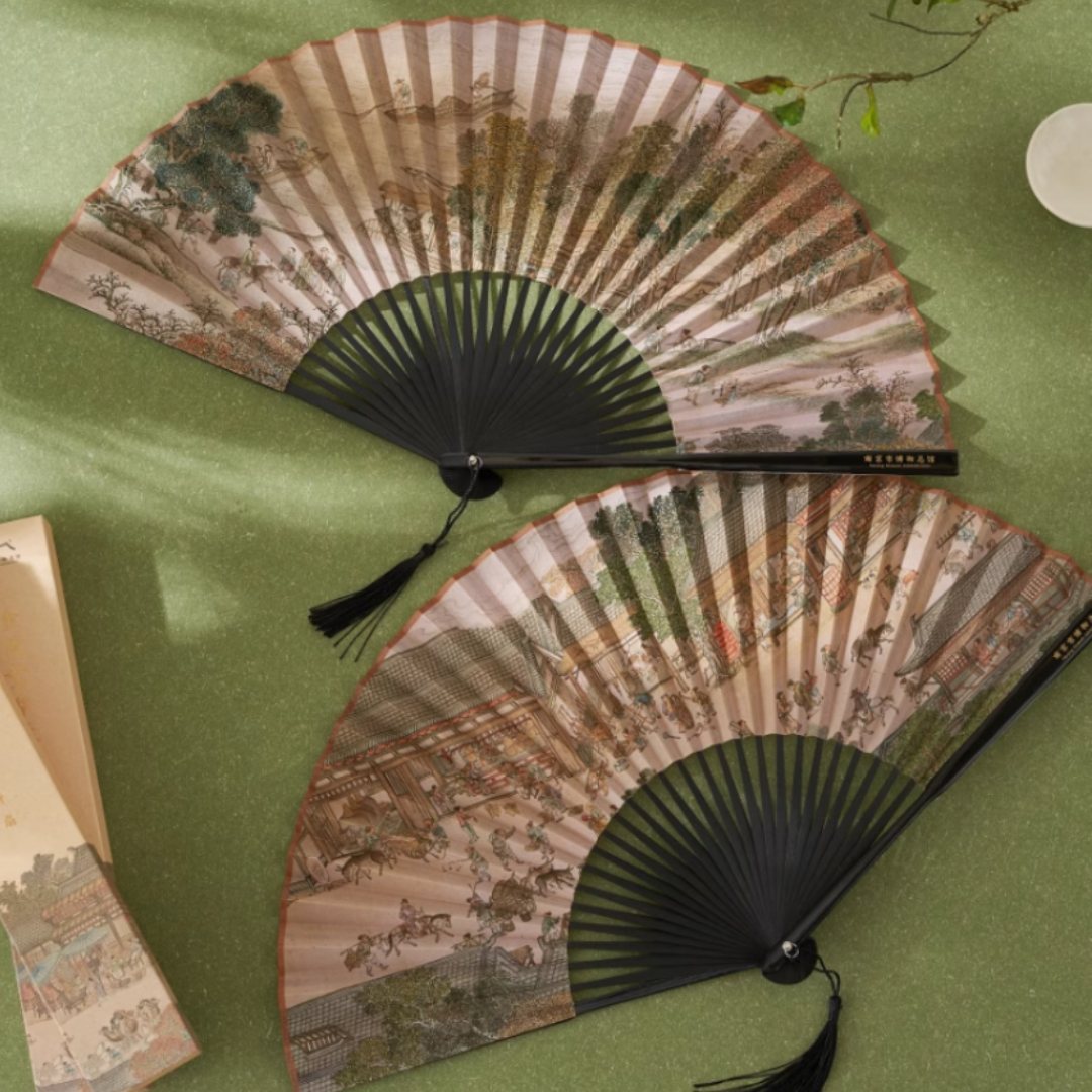 Fan with Painting Print