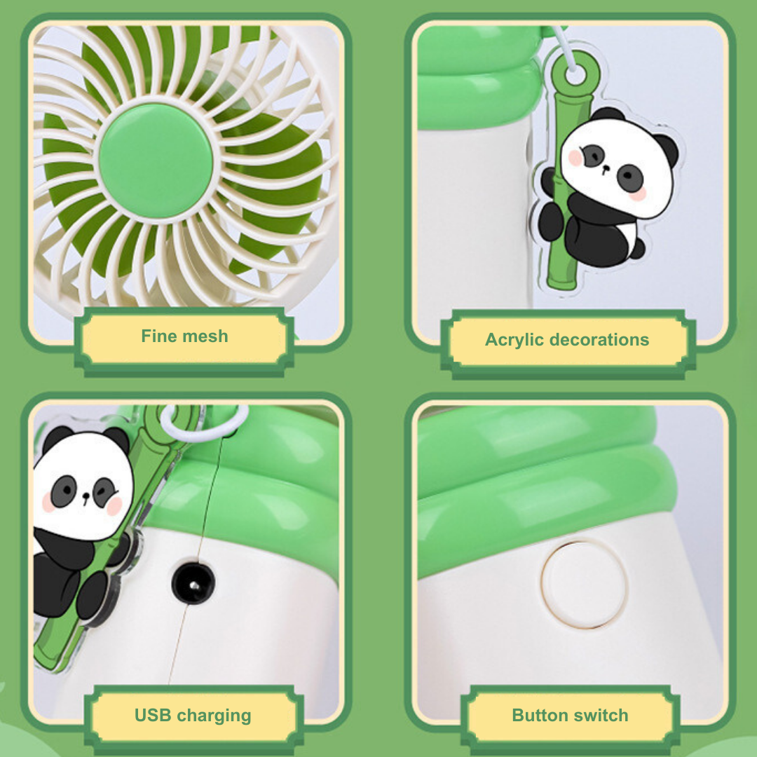 Panda Powered Hand Fans