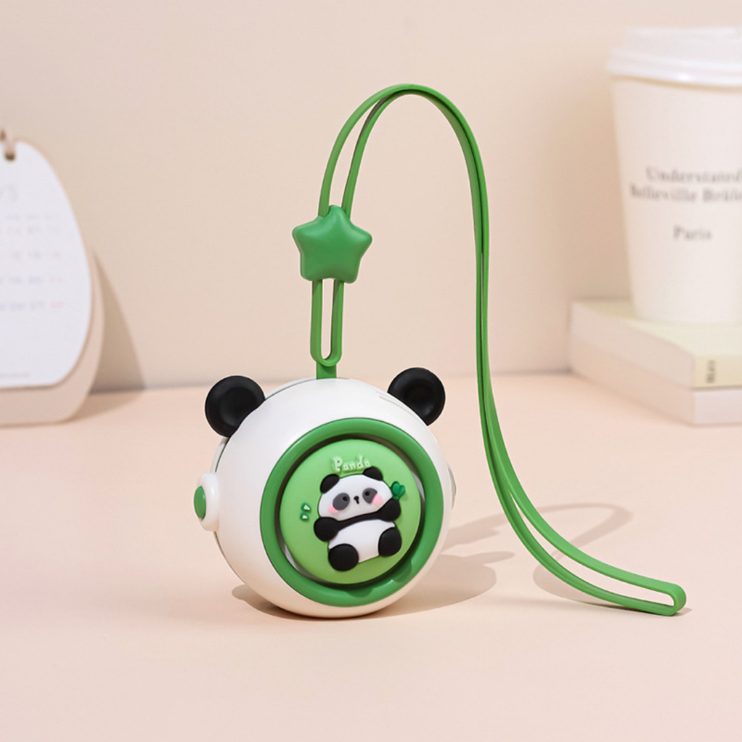 Panda Style Neck Hanging Powered Fan