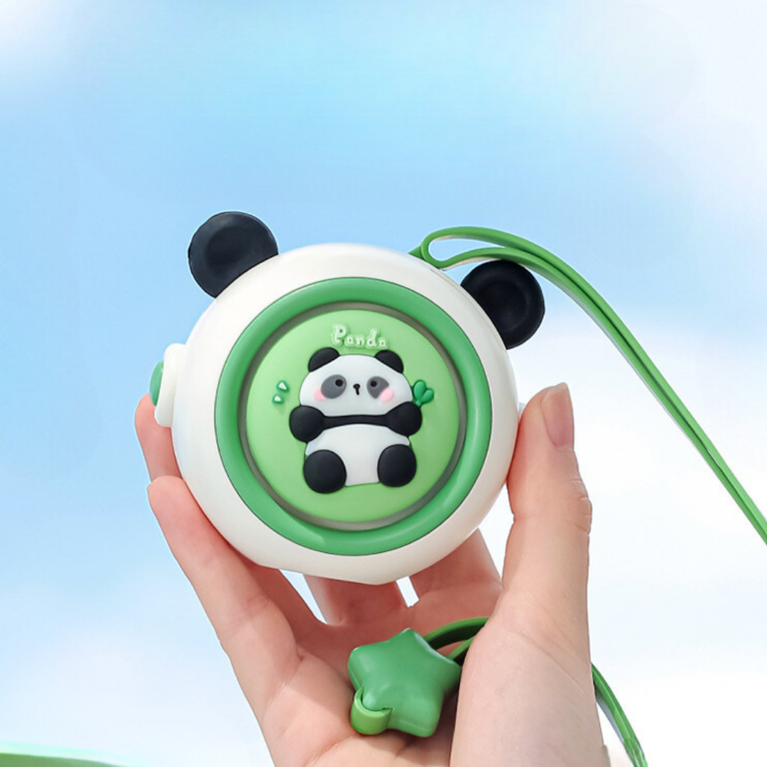 Panda Style Neck Hanging Powered Fan