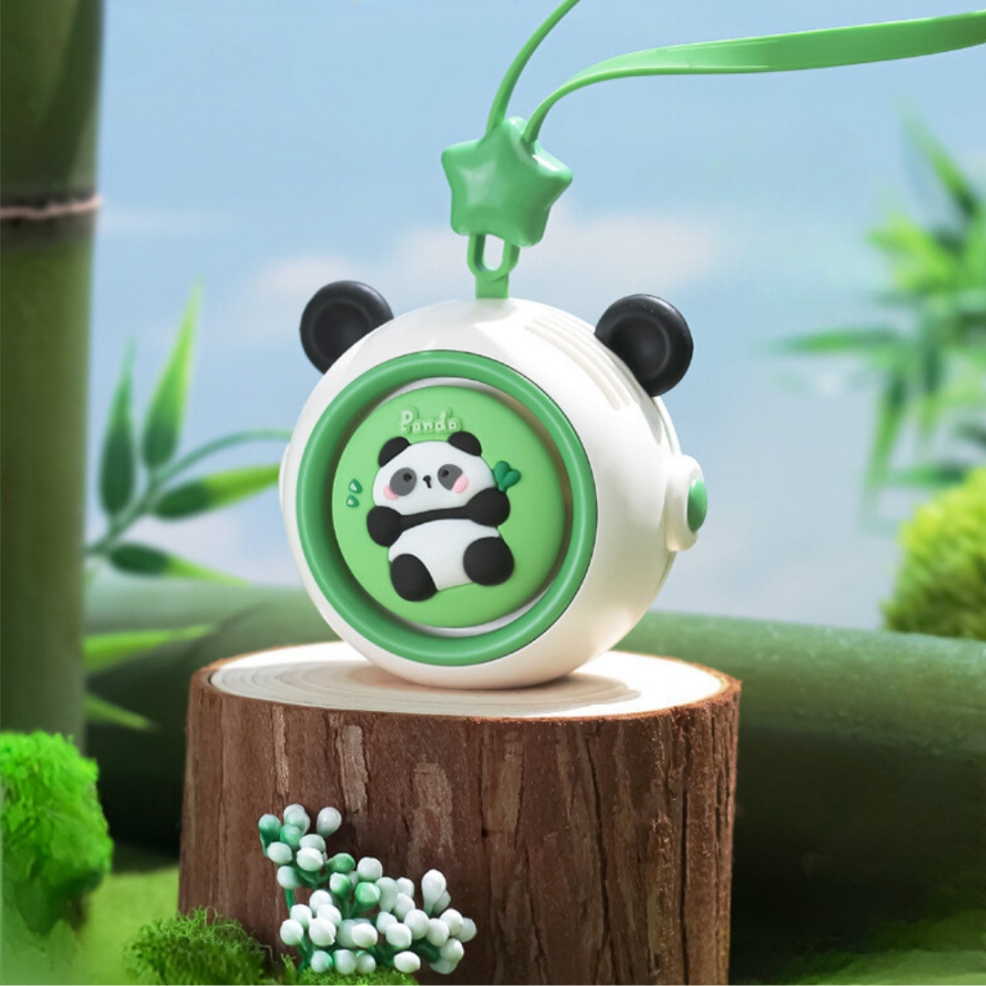 Panda Style Neck Hanging Powered Fan