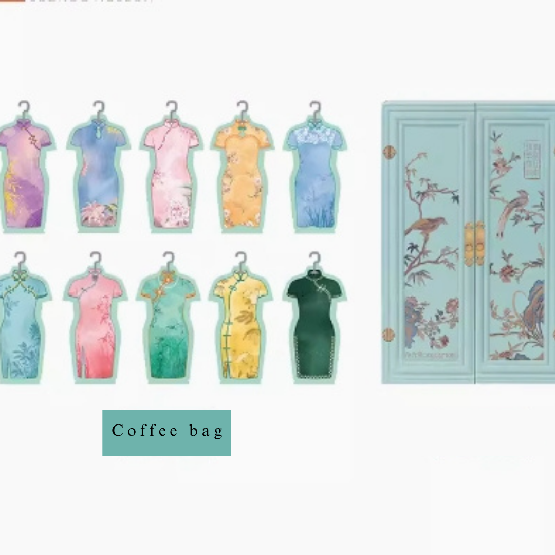 Individually Packaged Tea and Coffee Bags with Exquisite Jiangnan Pattern Design