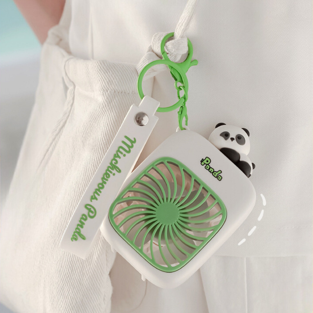 Panda Keychain Powered Fan