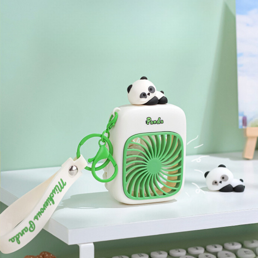 Panda Keychain Powered Fan