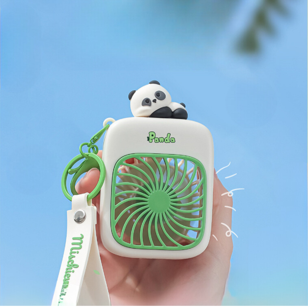 Panda Keychain Powered Fan